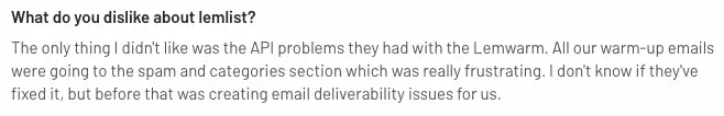 Lemwarm complaints.