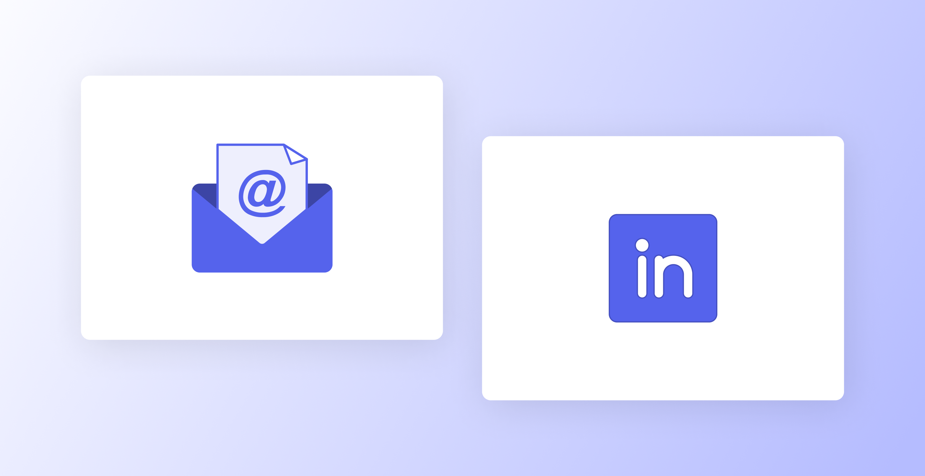 Email and LinkedIn logo.
