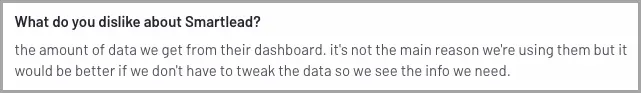 Smartlead dislikes