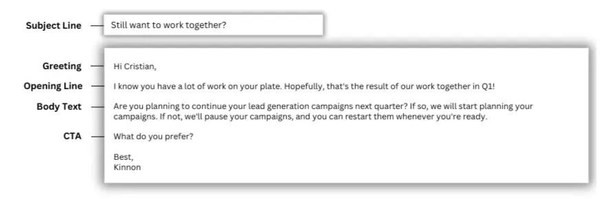 Follow up email tips.
