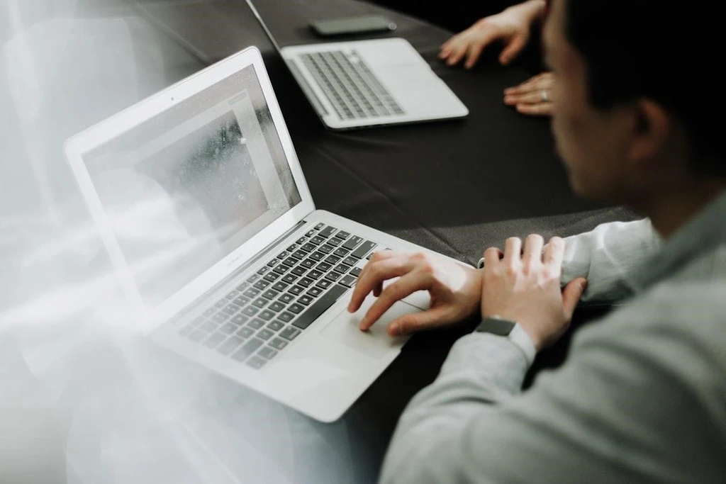 Using his laptop to send GDPR-Compliant cold emails