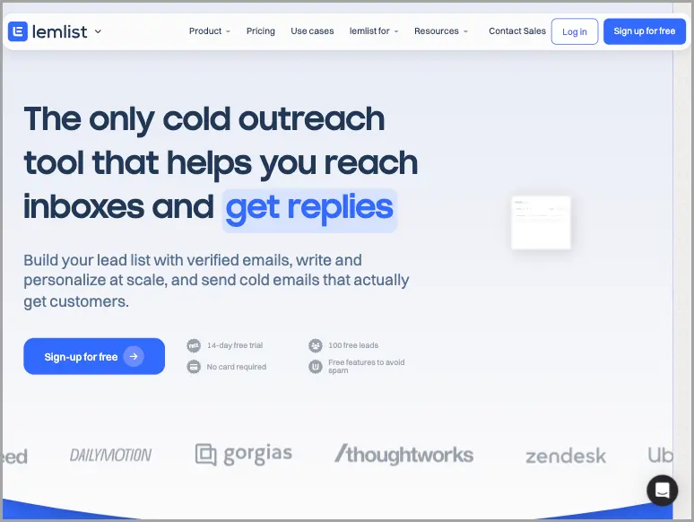 Lemlist website.
