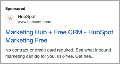 Paid ad google search result.