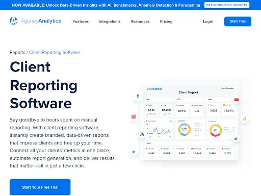 AgencyAnalytics dashboard