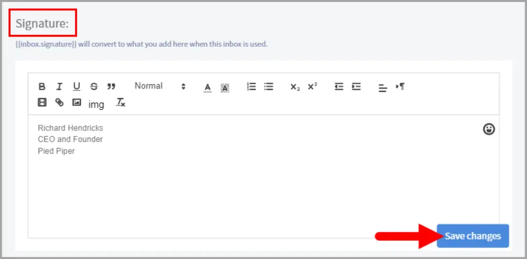 adding signature guide
