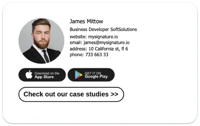 Signature with Social Proof example