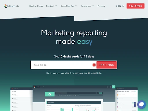 Dashthis dashboard